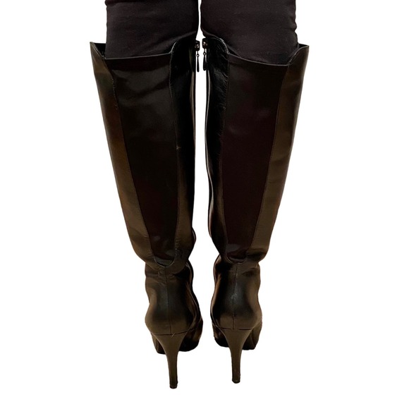 Me Too Black “Lavendar” Heeled Zippered Boots, Black Leather, Size 7.5 - Picture 4 of 6